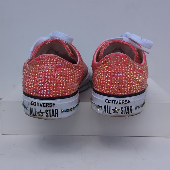 Converse Pink Glitter Low-Tops Size 6 - Picture 4 of 8